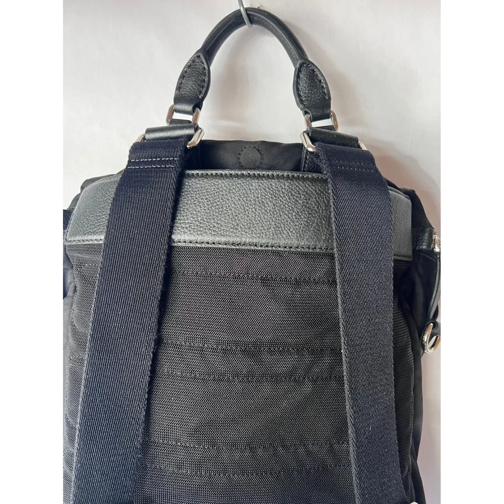 Burberry Black Nylon Convertible Backpack